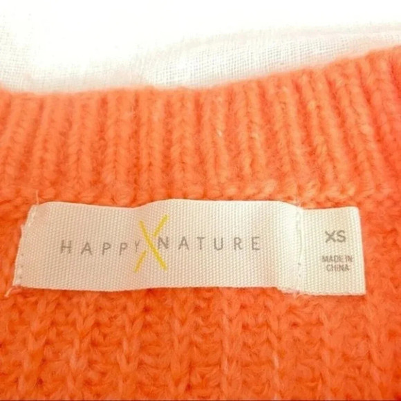 NEW Happy x Nature Peach Sweater with Billow Sleeves Puff sleeve - Picture 12 of 16